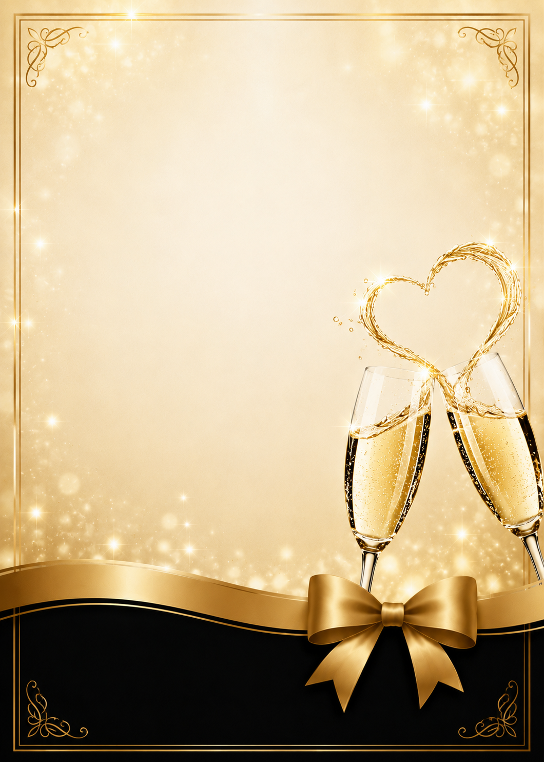 A Toast to Love invitation template preview
