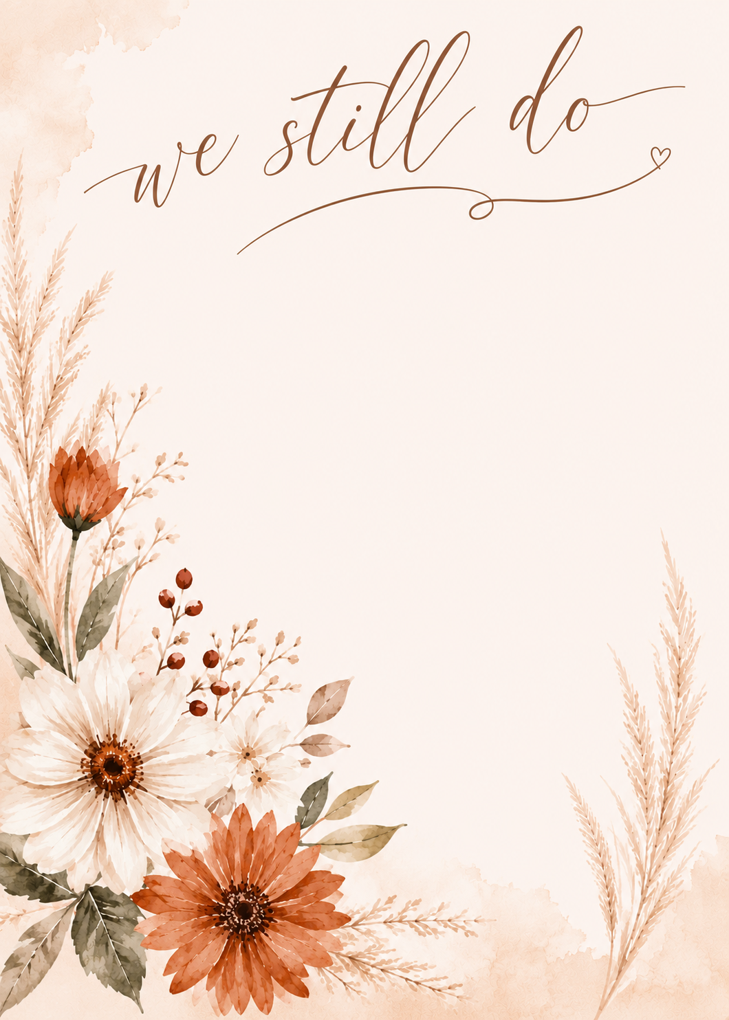 Ever After Florals invitation template preview