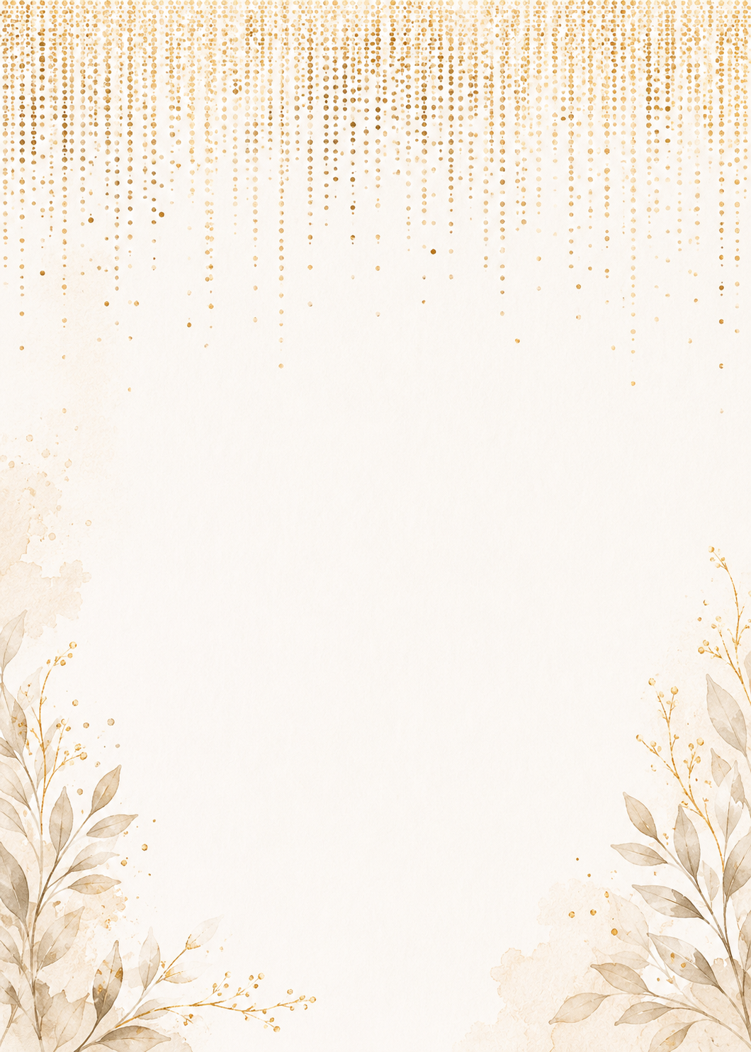 Golden Promise invitation template preview