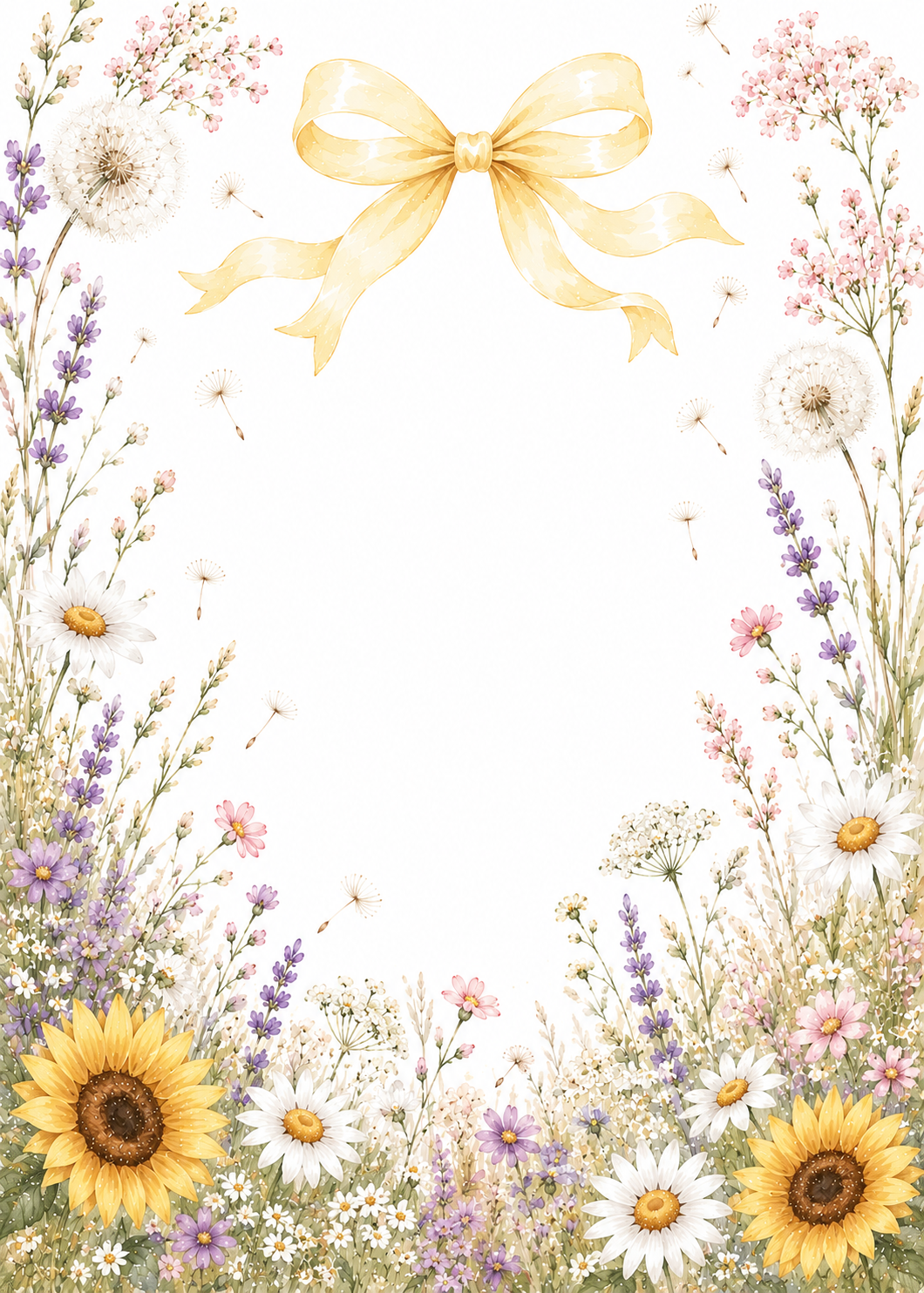Wildflower invitation template preview