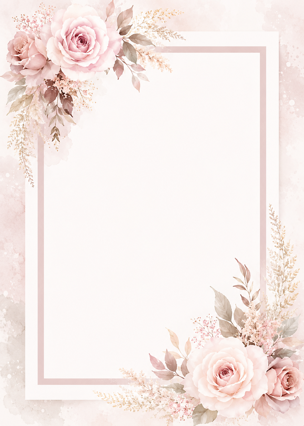 Heritage Bloom invitation template preview
