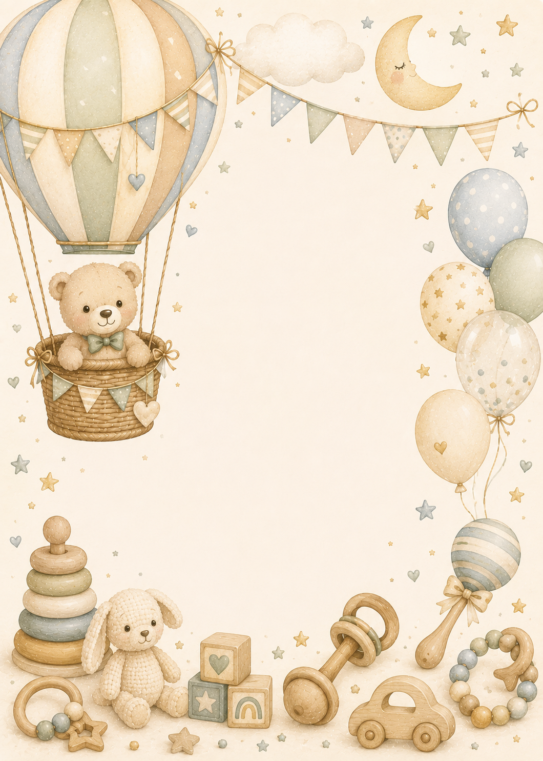 Baby Balloons invitation template