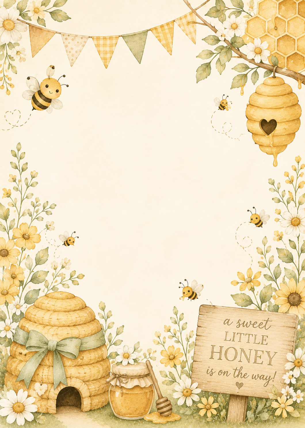 Honey Bee invitation template