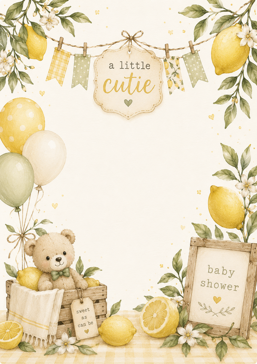 Little Cutie invitation template