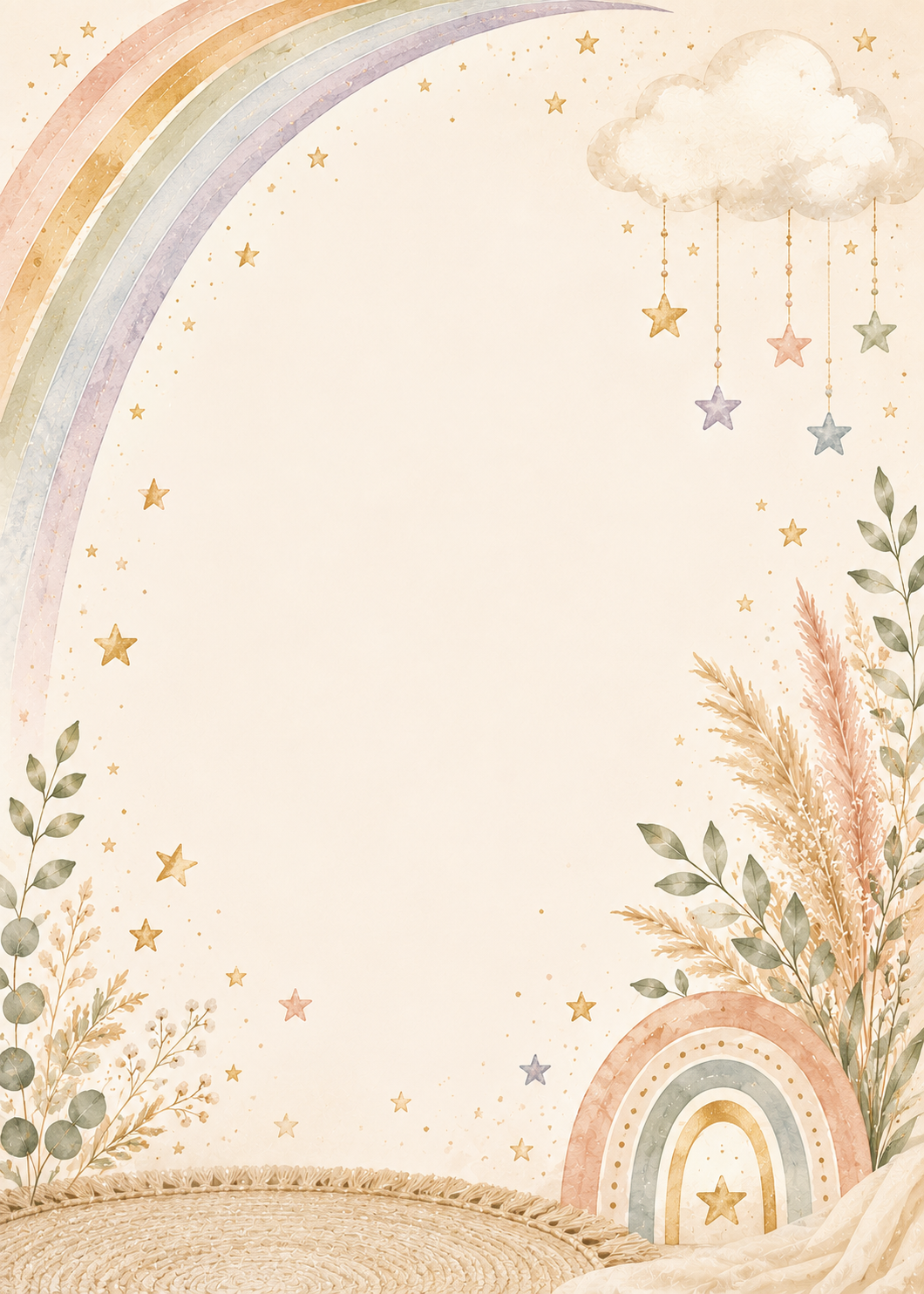 Rainbow Dreams invitation template