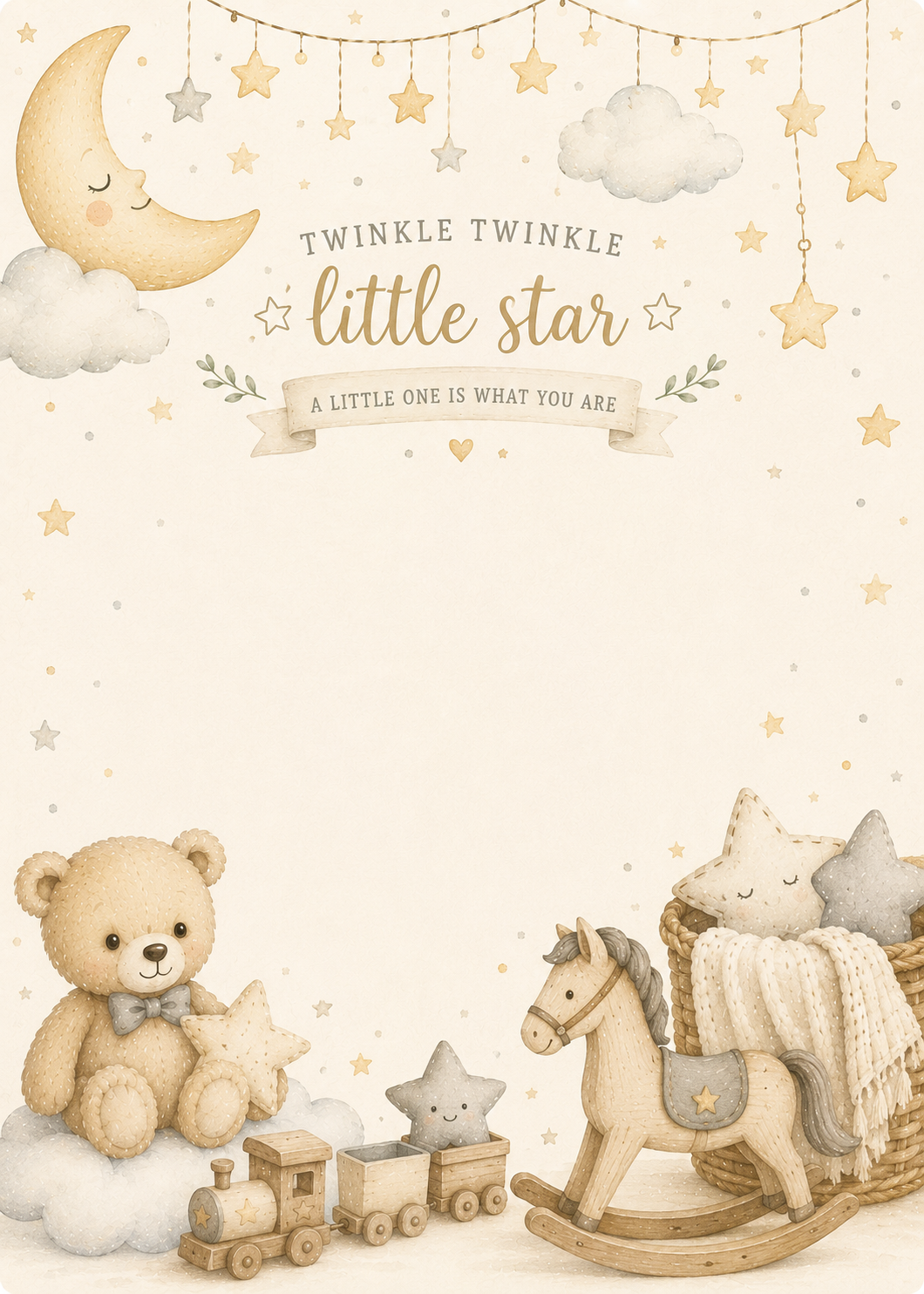 Twinkle Twinkle invitation template preview