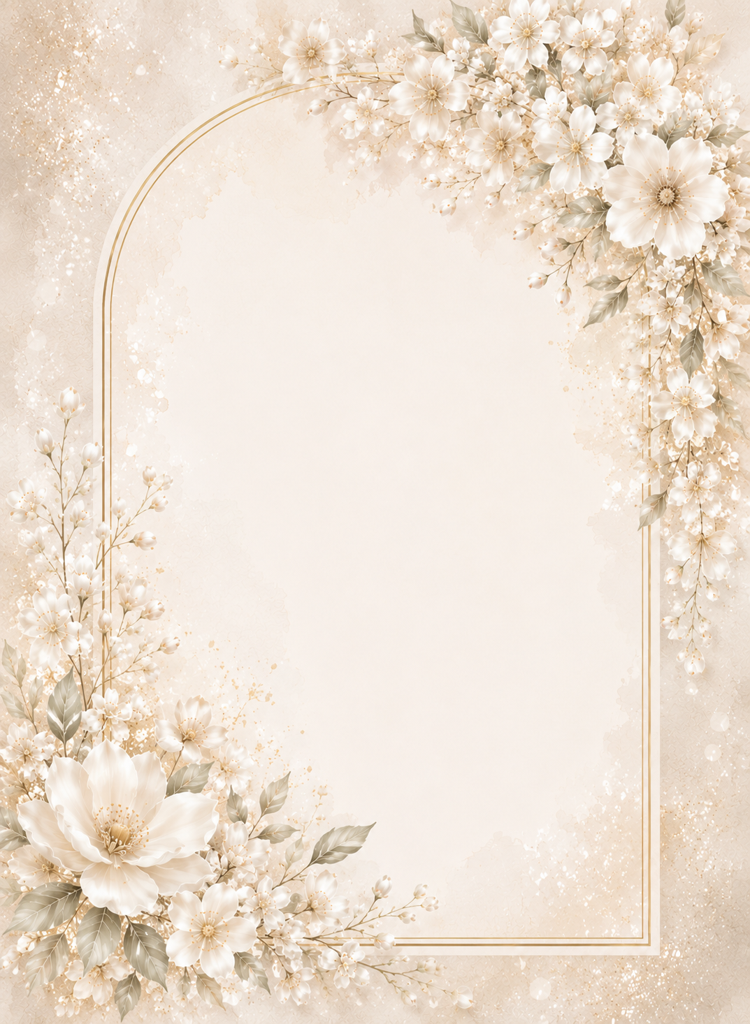 Whispering Wildflowers invitation template preview