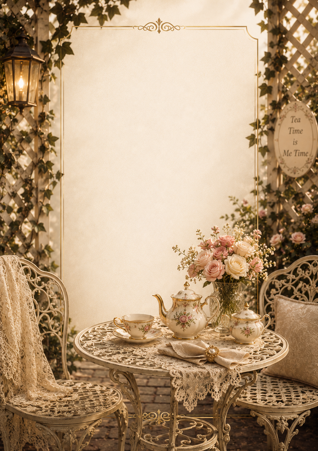 Afternoon Tea invitation template preview