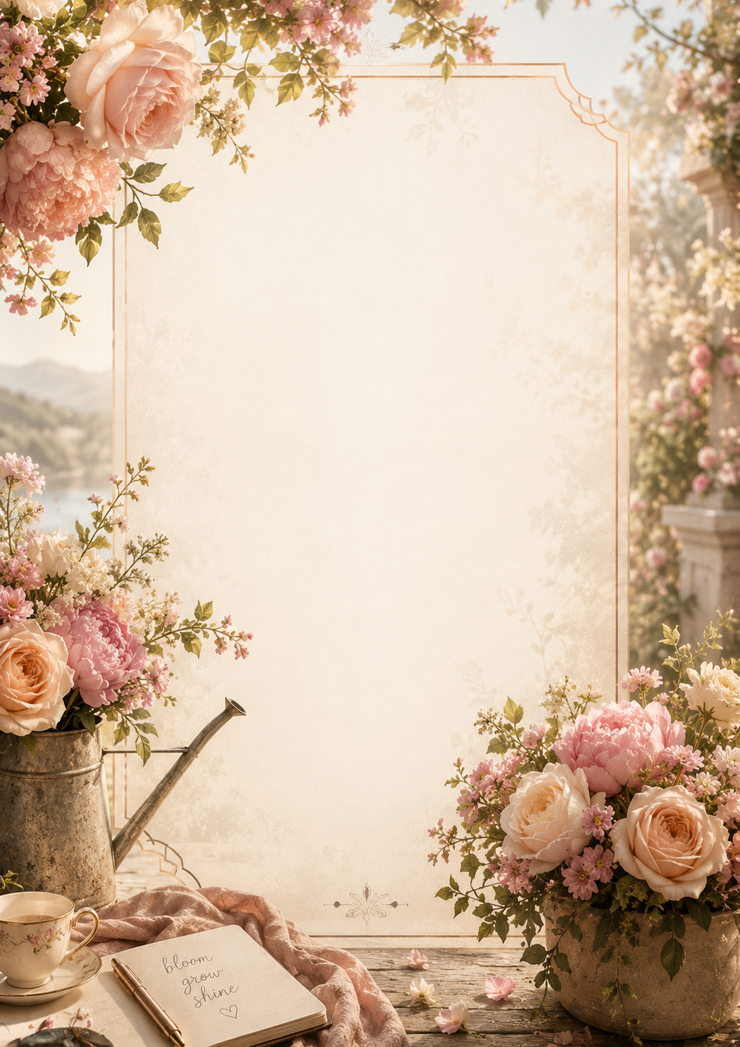 Bloom Again invitation template preview
