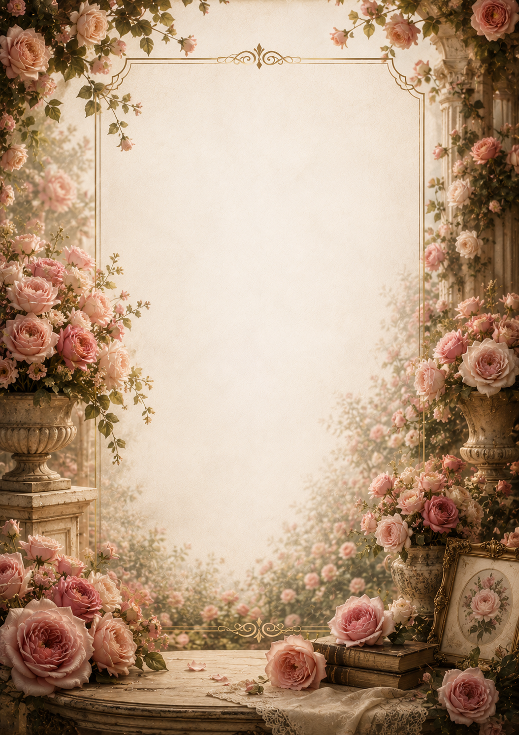 Classic Roses invitation template preview