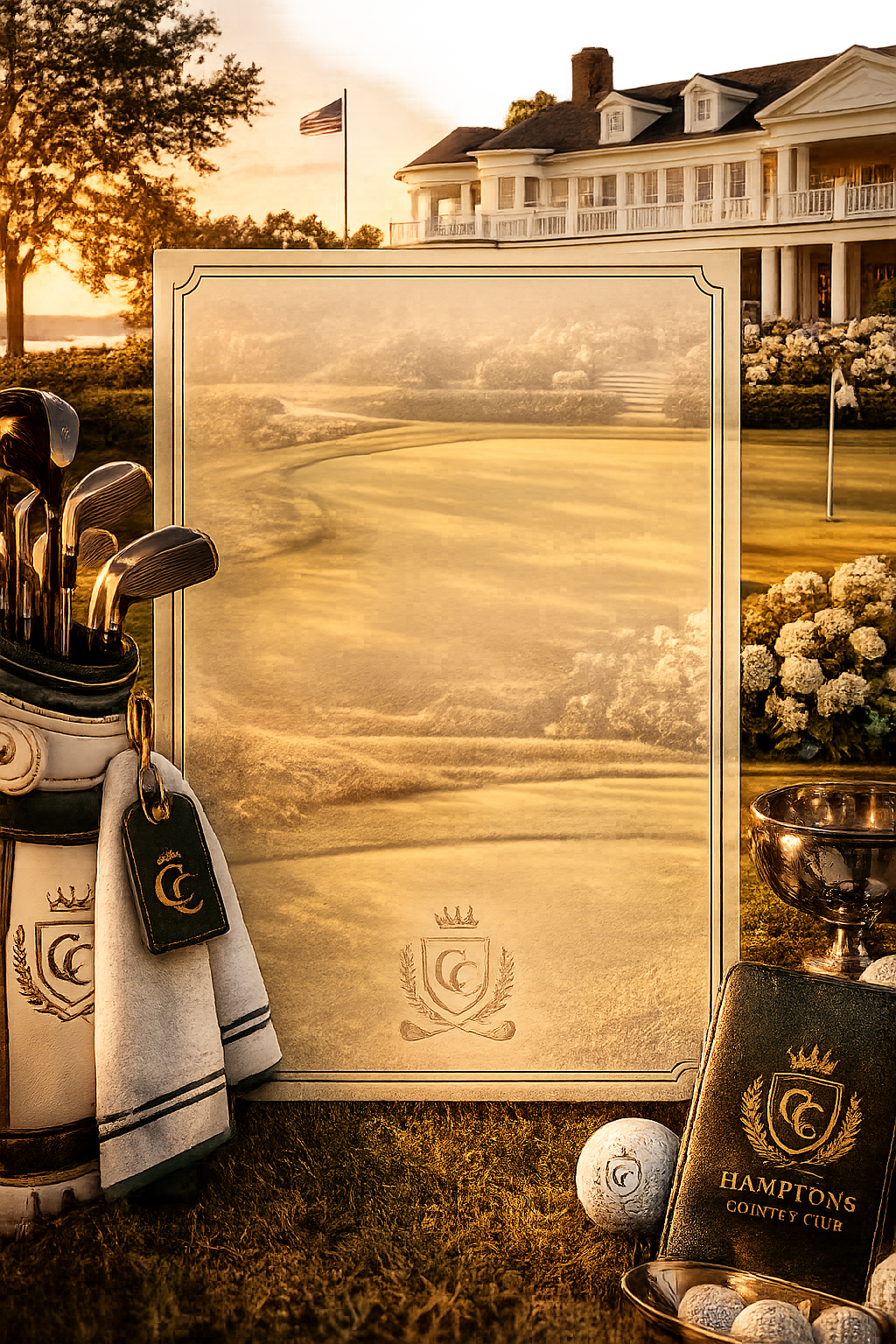 Country Club invitation template preview