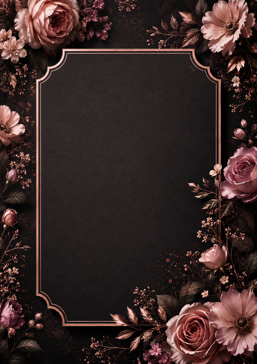 Floral invitation template preview