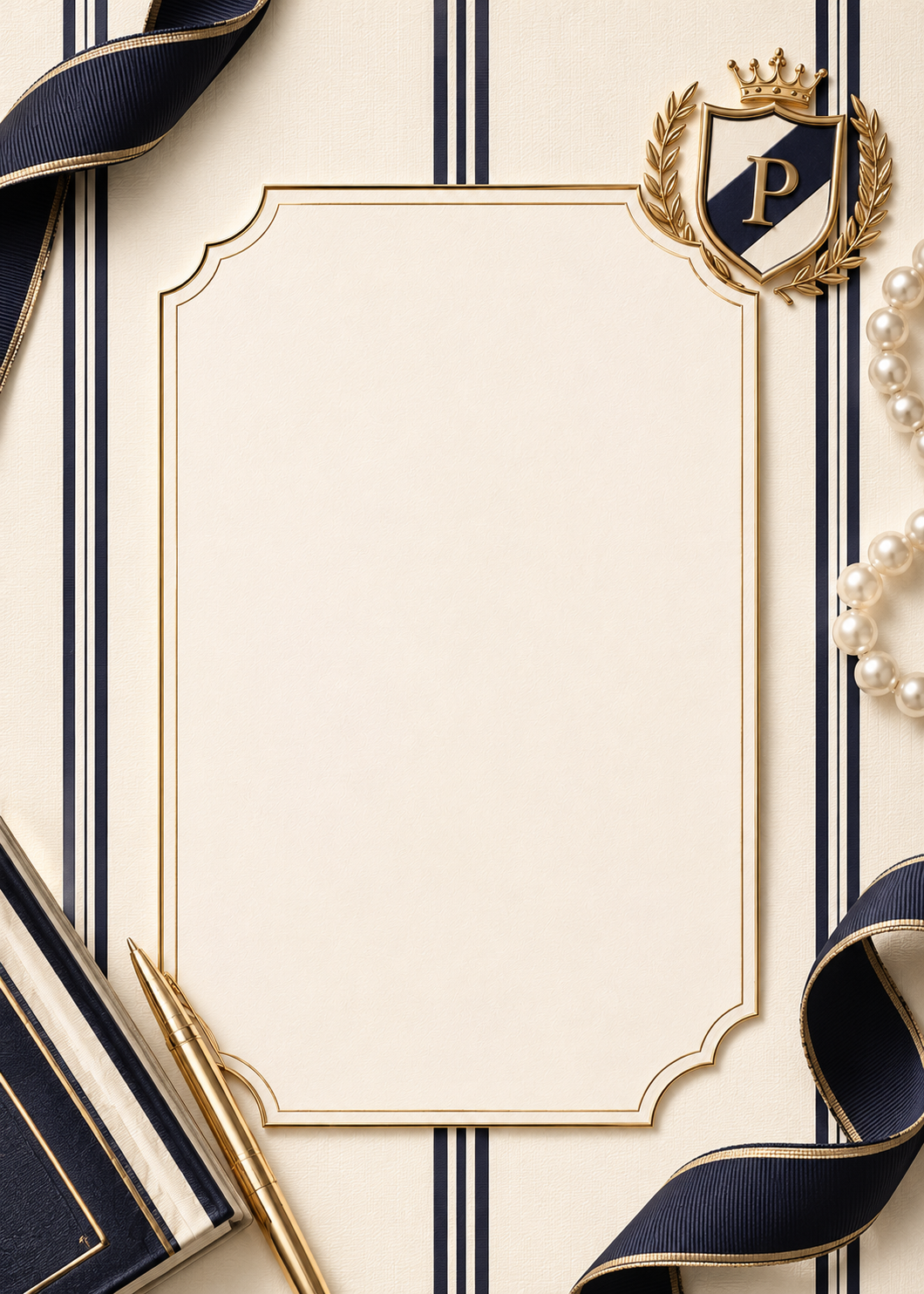 Preppy invitation template preview