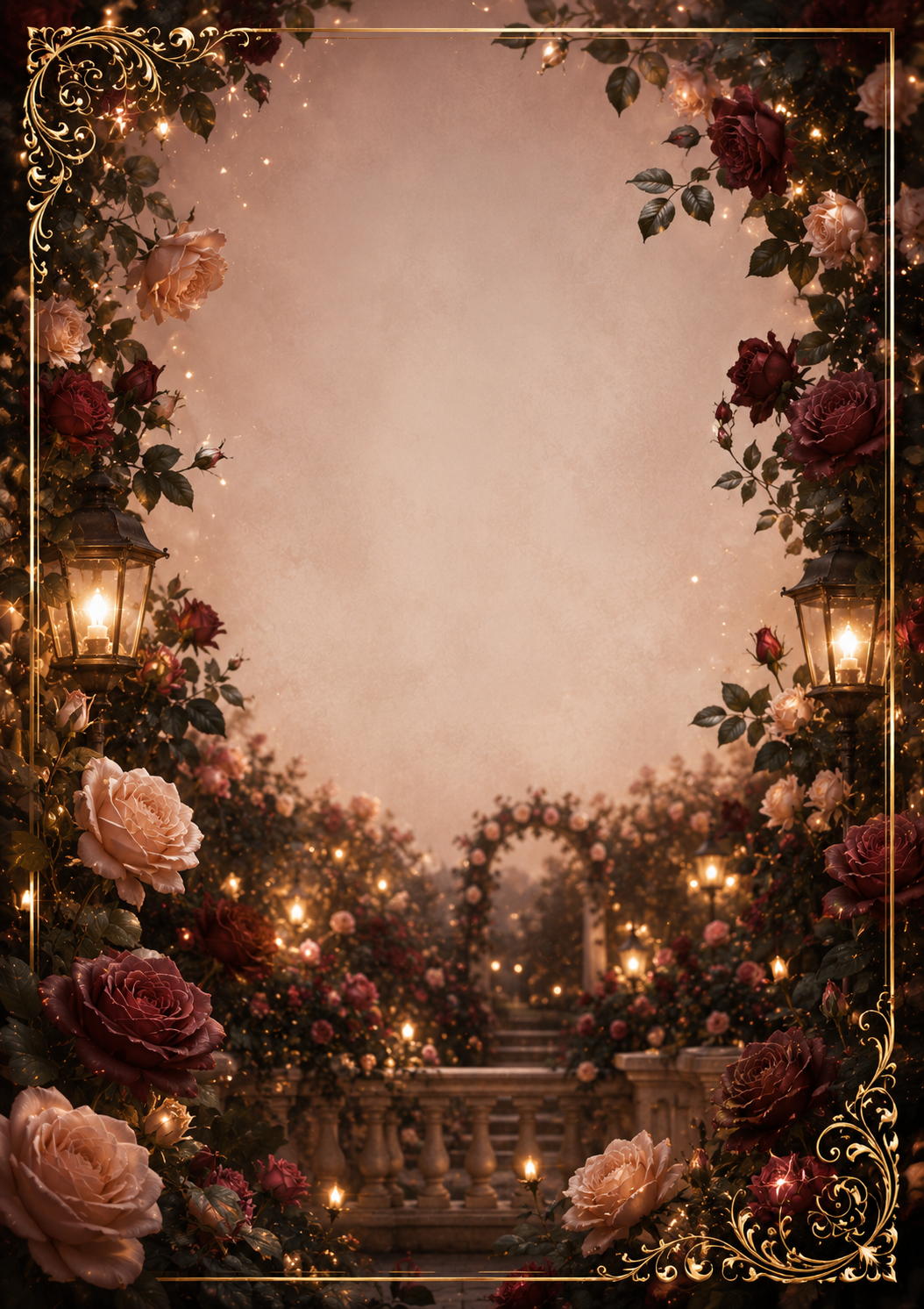 Rose Garden invitation template