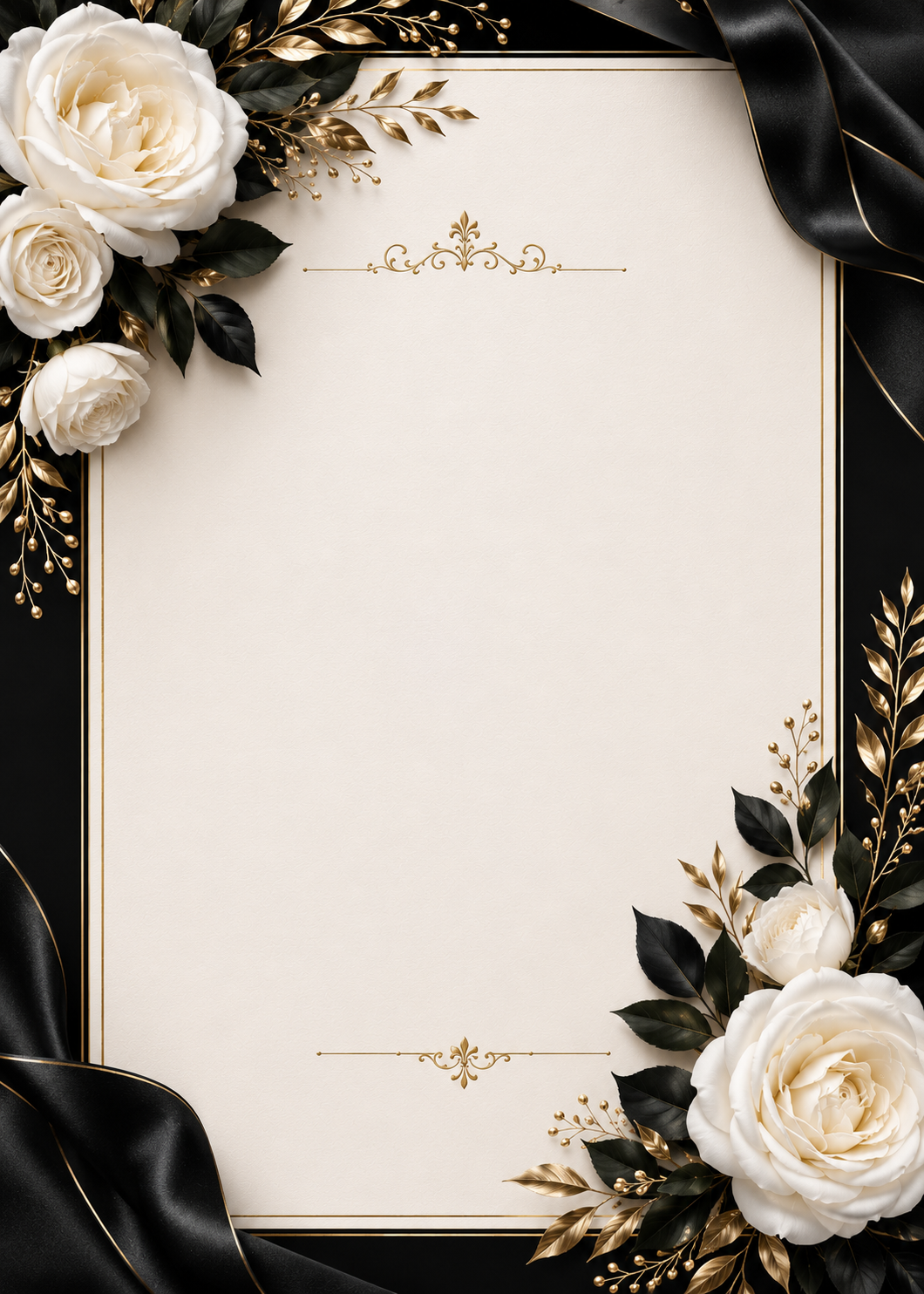 Black Tie invitation template preview