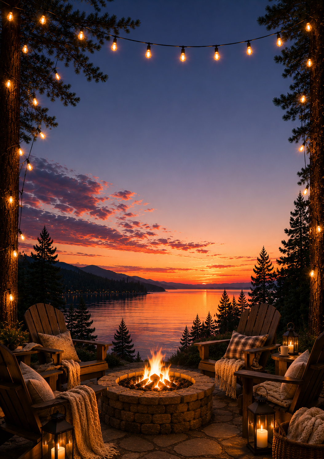 Fire Pit Nights invitation template preview