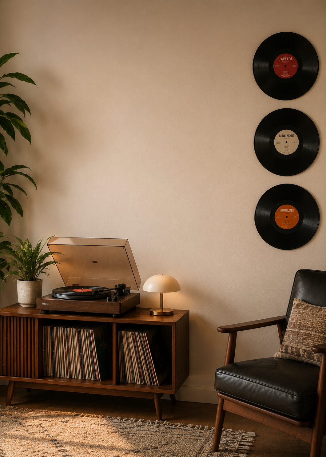 Vinyl Lounge invitation template preview